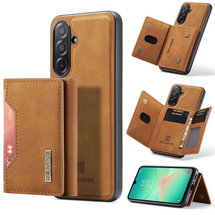 DG.MING M2 Series Borsa multi-carta a 3 pieghe + Custodia magnetica per telefono, For Samsung Galaxy A56 5G, For Samsung Galaxy A26 5G, For Samsung Galaxy A16 5G