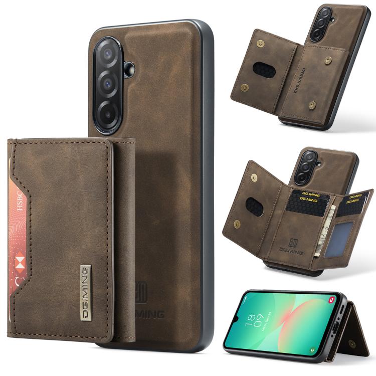 DG.MING M2 Series Borsa multi-carta a 3 pieghe + Custodia magnetica per telefono, For Samsung Galaxy A56 5G, For Samsung Galaxy A26 5G, For Samsung Galaxy A16 5G