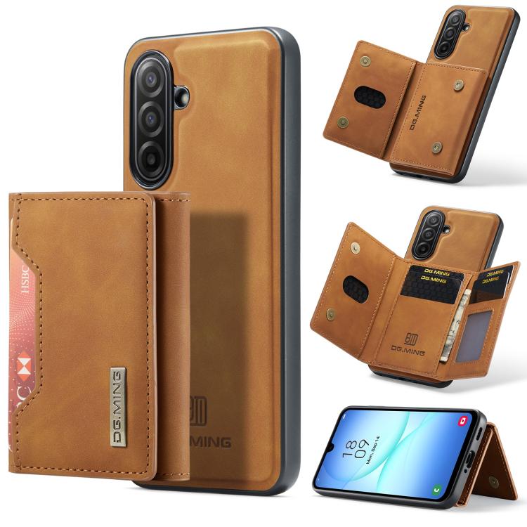 DG.MING M2 Series Borsa multi-carta a 3 pieghe + Custodia magnetica per telefono, For Samsung Galaxy A57 5G, For Samsung Galaxy A37 5G, For Galaxy A27 5G, For Samsung Galaxy A17 4G / 5G