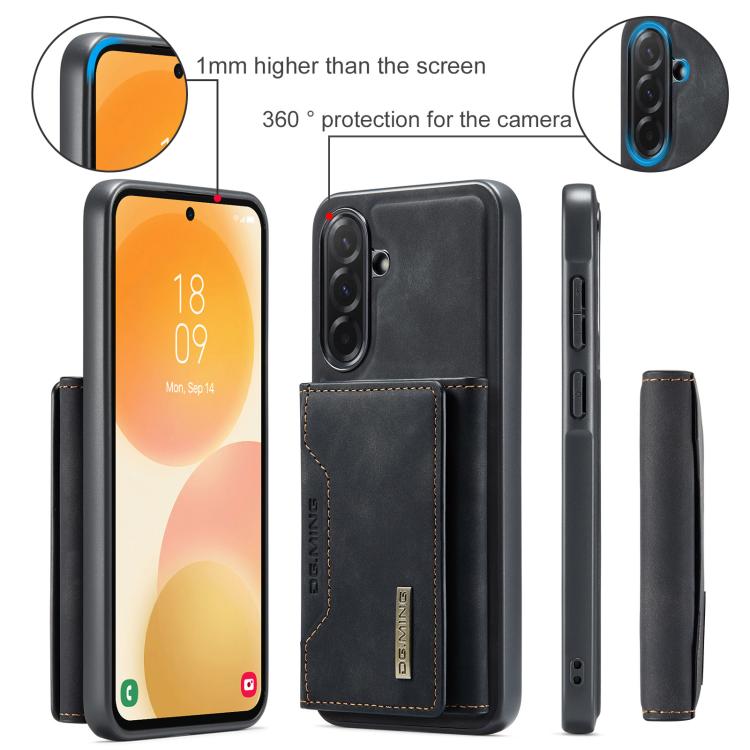 DG.MING M2 Series Borsa multi-carta a 3 pieghe + Custodia magnetica per telefono, For Samsung Galaxy A57 5G, For Samsung Galaxy A37 5G, For Galaxy A27 5G, For Samsung Galaxy A17 4G / 5G