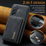 DG.MING M2 Series Borsa multi-carta a 3 pieghe + Custodia magnetica per telefono, For Samsung Galaxy A57 5G, For Samsung Galaxy A37 5G, For Galaxy A27 5G, For Samsung Galaxy A17 4G / 5G
