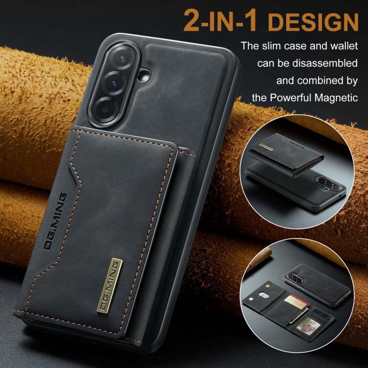 DG.MING M2 Series Borsa multi-carta a 3 pieghe + Custodia magnetica per telefono, For Samsung Galaxy A57 5G, For Samsung Galaxy A37 5G, For Galaxy A27 5G, For Samsung Galaxy A17 4G / 5G