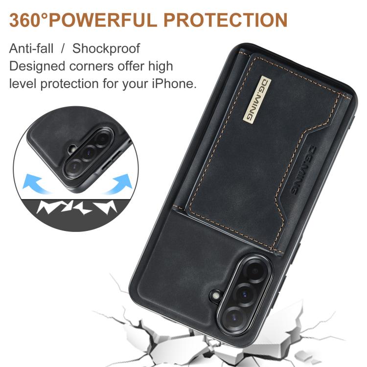 DG.MING M2 Series Borsa multi-carta a 3 pieghe + Custodia magnetica per telefono, For Samsung Galaxy A57 5G, For Samsung Galaxy A37 5G, For Galaxy A27 5G, For Samsung Galaxy A17 4G / 5G