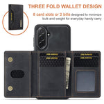 DG.MING M2 Series Borsa multi-carta a 3 pieghe + Custodia magnetica per telefono, For Samsung Galaxy A57 5G, For Samsung Galaxy A37 5G, For Galaxy A27 5G, For Samsung Galaxy A17 4G / 5G