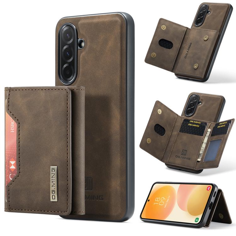 DG.MING M2 Series Borsa multi-carta a 3 pieghe + Custodia magnetica per telefono, For Samsung Galaxy A57 5G, For Samsung Galaxy A37 5G, For Galaxy A27 5G, For Samsung Galaxy A17 4G / 5G