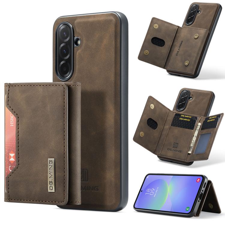 DG.MING M2 Series Borsa multi-carta a 3 pieghe + Custodia magnetica per telefono, For Samsung Galaxy A57 5G, For Samsung Galaxy A37 5G, For Galaxy A27 5G, For Samsung Galaxy A17 4G / 5G