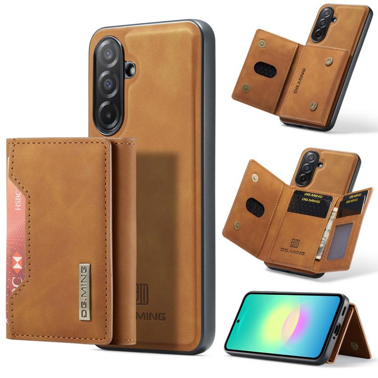 DG.MING M2 Series Borsa multi-carta a 3 pieghe + Custodia magnetica per telefono, For Samsung Galaxy A57 5G, For Samsung Galaxy A37 5G, For Galaxy A27 5G, For Samsung Galaxy A17 4G / 5G