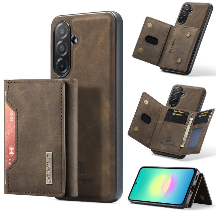 DG.MING M2 Series Borsa multi-carta a 3 pieghe + Custodia magnetica per telefono, For Samsung Galaxy A57 5G, For Samsung Galaxy A37 5G, For Galaxy A27 5G, For Samsung Galaxy A17 4G / 5G