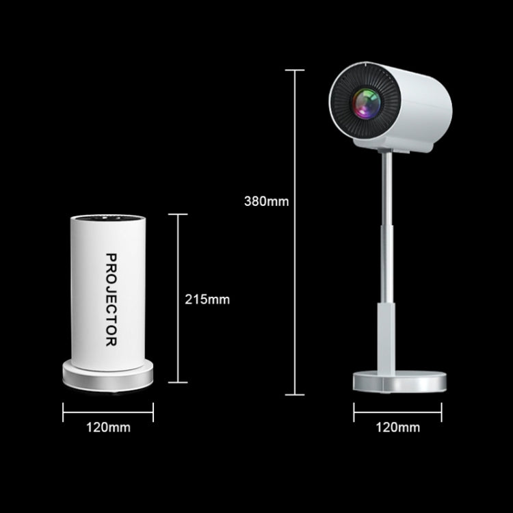 Proiettore telescopico HiSilicon 352 Android 9.0 TS-3 1280x720P 260ANSI, US Plug, UK Plug, EU Plug