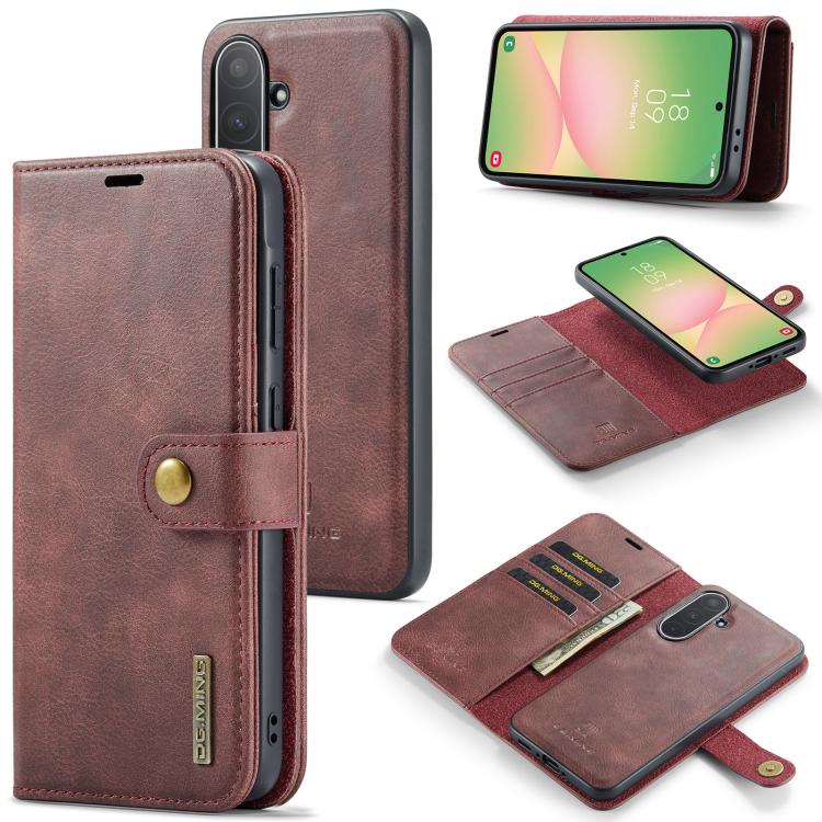 DG.MING Crazy Horse Texture Custodia in pelle magnetica staccabile, For Samsung Galaxy A56 5G, For Samsung Galaxy A26 5G, For Samsung Galaxy A16 5G, For Galaxy A14 5G / 4G