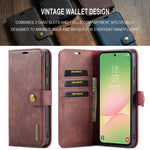 DG.MING Crazy Horse Texture Custodia in pelle magnetica staccabile, For Samsung Galaxy A56 5G, For Samsung Galaxy A26 5G, For Samsung Galaxy A16 5G, For Galaxy A14 5G / 4G