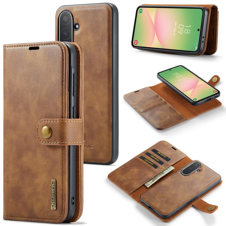 DG.MING Crazy Horse Texture Custodia in pelle magnetica staccabile, For Samsung Galaxy A56 5G, For Samsung Galaxy A26 5G, For Samsung Galaxy A16 5G, For Galaxy A14 5G / 4G