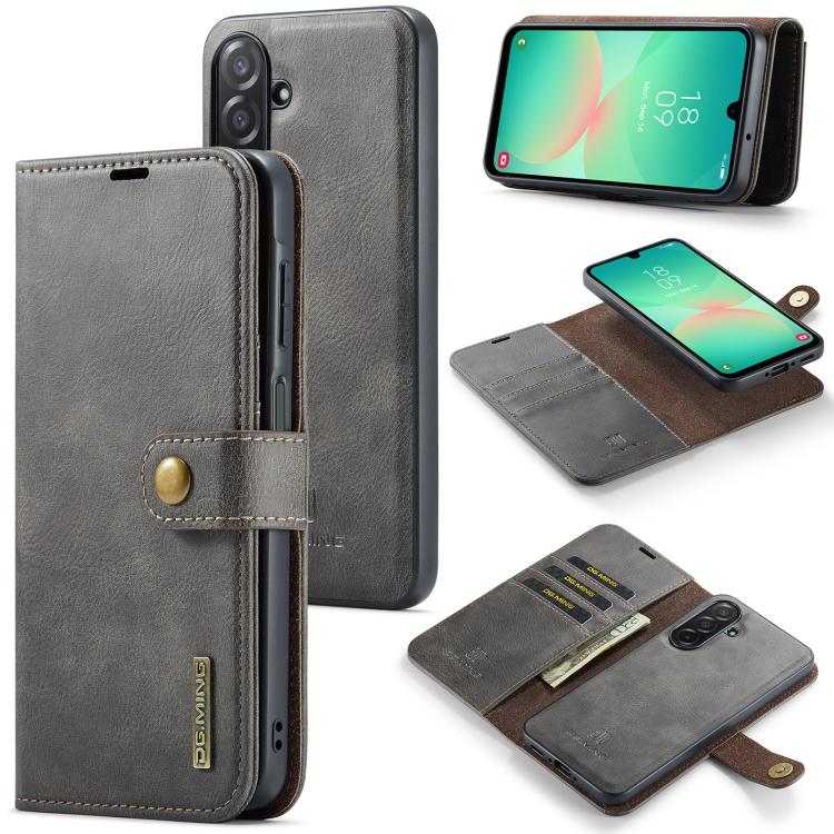 DG.MING Crazy Horse Texture Custodia in pelle magnetica staccabile, For Samsung Galaxy A56 5G, For Samsung Galaxy A26 5G, For Samsung Galaxy A16 5G, For Galaxy A14 5G / 4G