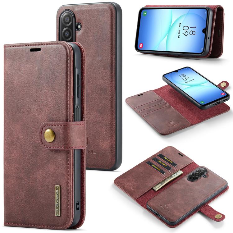 DG.MING Crazy Horse Texture Custodia in pelle magnetica staccabile, For Samsung Galaxy A57 5G, For Samsung Galaxy A37 5G, For Galaxy A27 5G, For Samsung Galaxy A17 4G / 5G