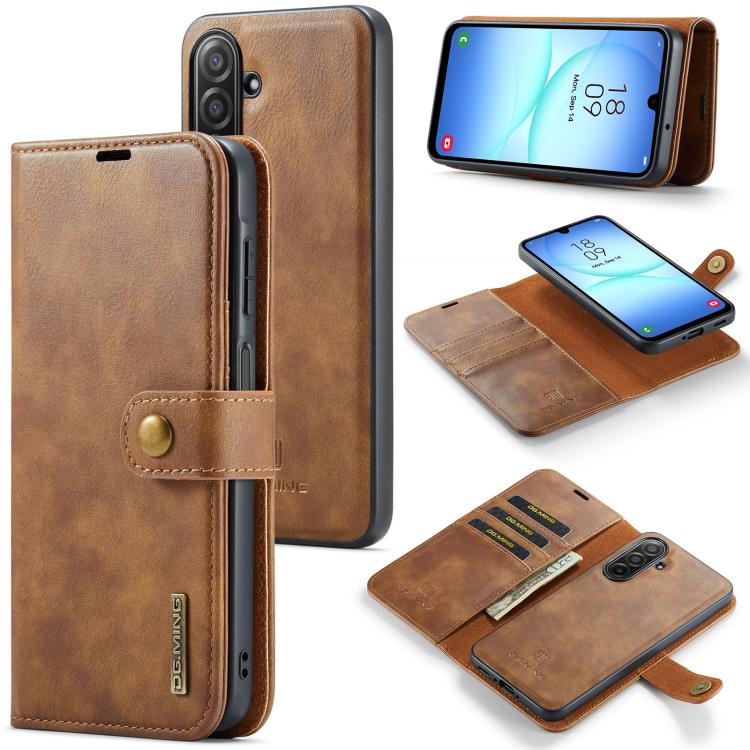 DG.MING Crazy Horse Texture Custodia in pelle magnetica staccabile, For Samsung Galaxy A57 5G, For Samsung Galaxy A37 5G, For Galaxy A27 5G, For Samsung Galaxy A17 4G / 5G