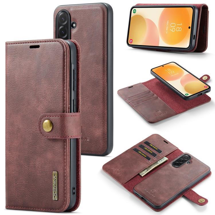 DG.MING Crazy Horse Texture Custodia in pelle magnetica staccabile, For Samsung Galaxy A57 5G, For Samsung Galaxy A37 5G, For Galaxy A27 5G, For Samsung Galaxy A17 4G / 5G
