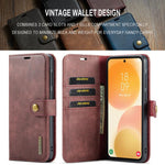DG.MING Crazy Horse Texture Custodia in pelle magnetica staccabile, For Samsung Galaxy A57 5G, For Samsung Galaxy A37 5G, For Galaxy A27 5G, For Samsung Galaxy A17 4G / 5G