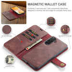 DG.MING Crazy Horse Texture Custodia in pelle magnetica staccabile, For Samsung Galaxy A57 5G, For Samsung Galaxy A37 5G, For Galaxy A27 5G, For Samsung Galaxy A17 4G / 5G