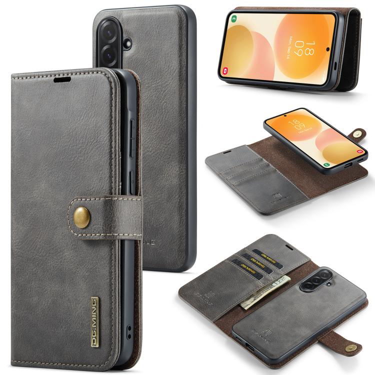DG.MING Crazy Horse Texture Custodia in pelle magnetica staccabile, For Samsung Galaxy A57 5G, For Samsung Galaxy A37 5G, For Galaxy A27 5G, For Samsung Galaxy A17 4G / 5G