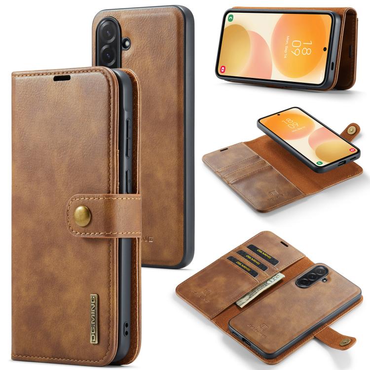 DG.MING Crazy Horse Texture Custodia in pelle magnetica staccabile, For Samsung Galaxy A57 5G, For Samsung Galaxy A37 5G, For Galaxy A27 5G, For Samsung Galaxy A17 4G / 5G