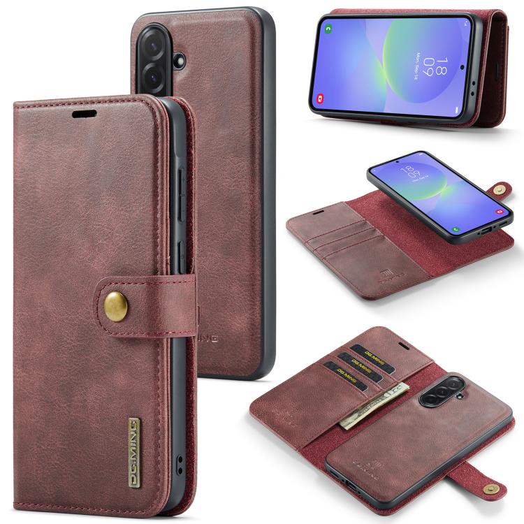 DG.MING Crazy Horse Texture Custodia in pelle magnetica staccabile, For Samsung Galaxy A57 5G, For Samsung Galaxy A37 5G, For Galaxy A27 5G, For Samsung Galaxy A17 4G / 5G