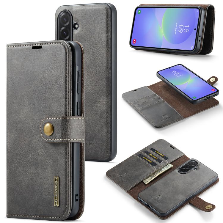 DG.MING Crazy Horse Texture Custodia in pelle magnetica staccabile, For Samsung Galaxy A57 5G, For Samsung Galaxy A37 5G, For Galaxy A27 5G, For Samsung Galaxy A17 4G / 5G