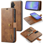 DG.MING Crazy Horse Texture Custodia in pelle magnetica staccabile, For Samsung Galaxy A57 5G, For Samsung Galaxy A37 5G, For Galaxy A27 5G, For Samsung Galaxy A17 4G / 5G