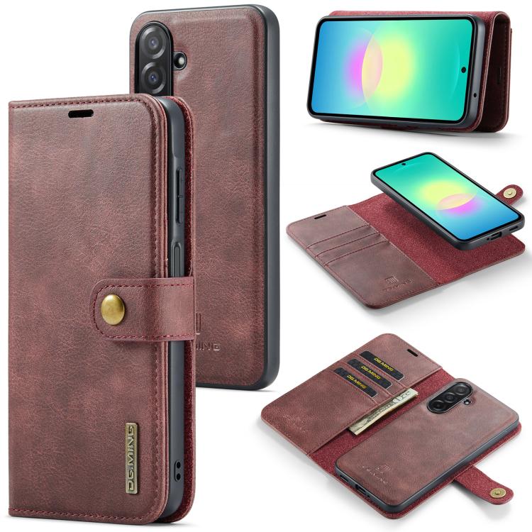 DG.MING Crazy Horse Texture Custodia in pelle magnetica staccabile, For Samsung Galaxy A57 5G, For Samsung Galaxy A37 5G, For Galaxy A27 5G, For Samsung Galaxy A17 4G / 5G