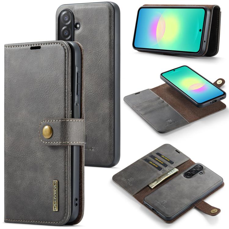 DG.MING Crazy Horse Texture Custodia in pelle magnetica staccabile, For Samsung Galaxy A57 5G, For Samsung Galaxy A37 5G, For Galaxy A27 5G, For Samsung Galaxy A17 4G / 5G
