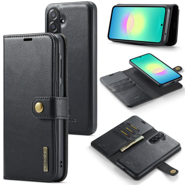 DG.MING Crazy Horse Texture Custodia in pelle magnetica staccabile, For Samsung Galaxy A57 5G, For Samsung Galaxy A37 5G, For Galaxy A27 5G, For Samsung Galaxy A17 4G / 5G
