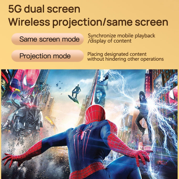 TZ-1 1080P 280ANSI HiSilicon 352 Android 9.0 Proiettore pieghevole PTZ Stand, US Plug, UK Plug, EU Plug