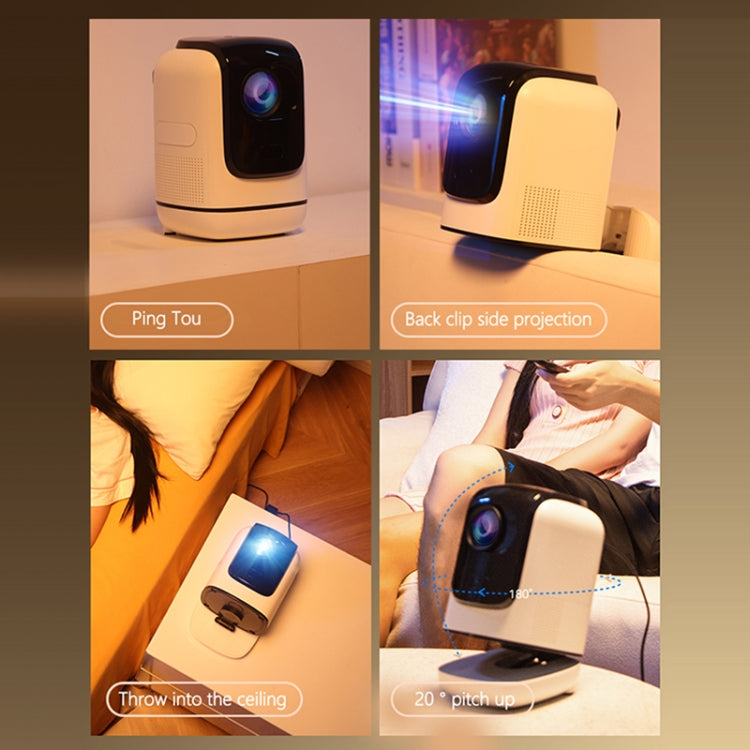 TZ-1 1080P 280ANSI HiSilicon 352 Android 9.0 Proiettore pieghevole PTZ Stand, US Plug, UK Plug, EU Plug
