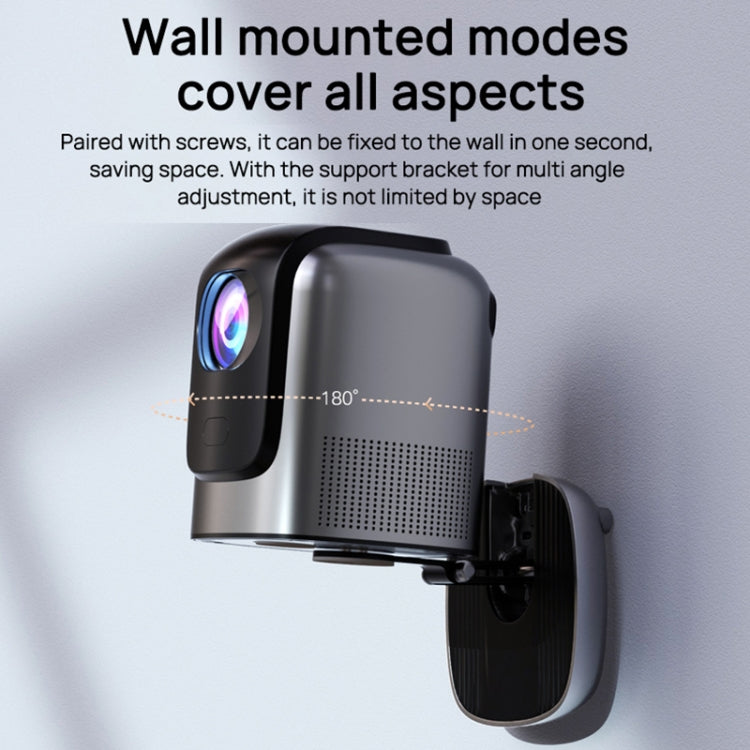 TZ-1 1080P 280ANSI HiSilicon 352 Android 9.0 Proiettore pieghevole PTZ Stand, US Plug, UK Plug, EU Plug