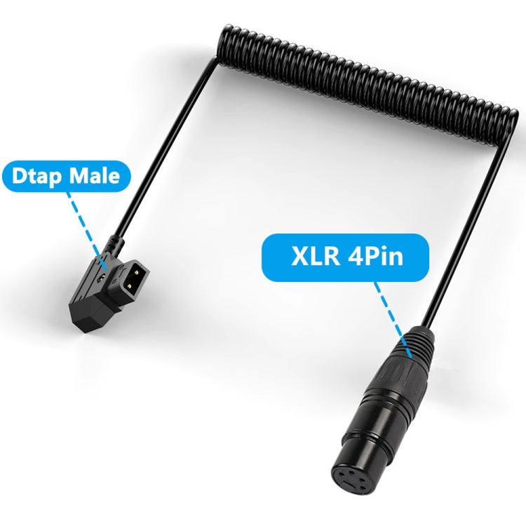 Cavo alimentazione spirale D-Tap a XLR 4 pin 1,5 m