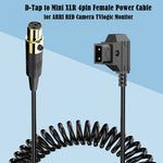 Cavo adattatore a spirale D-Tap a Mini XLR 4 pin 1,5 m