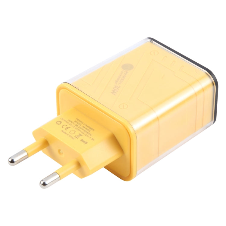 Caricabatterie rapido multiporta USB-A 30W con Tipo C