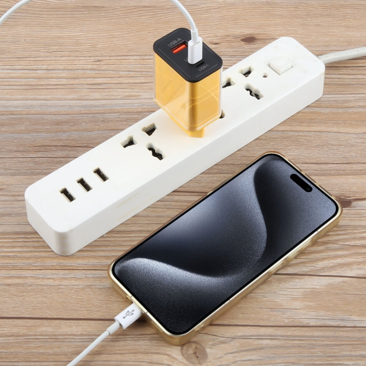 Caricabatterie rapido multiporta USB-A 30W con Tipo C