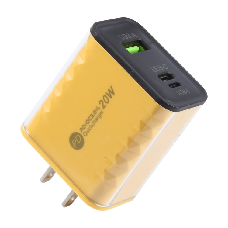 Caricabatterie rapido 20W USB-C e USB-A per smartphone