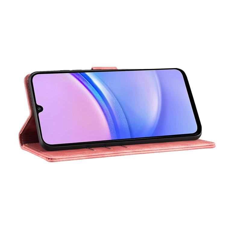 Custodia per telefono in pelle goffrata con motivo a cuore e gatto, For Galaxy S26 FE 5G, For Samsung Galaxy S26+ 5G, For Samsung Galaxy S26 Ultra 5G, For Samsung Galaxy S26 5G