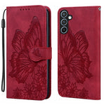 Custodia per telefono in pelle con flip orizzontale e motivo a farfalle in rilievo, effetto pelle retrò, For Samsung Galaxy S25 FE 5G, For Samsung Galaxy S25 5G, For Samsung Galaxy S25+ 5G, For Samsung Galaxy S25 Ultra 5G