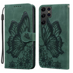 Custodia per telefono in pelle con flip orizzontale e motivo a farfalle in rilievo, effetto pelle retrò, For Samsung Galaxy S25 FE 5G, For Samsung Galaxy S25 5G, For Samsung Galaxy S25+ 5G, For Samsung Galaxy S25 Ultra 5G