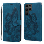Custodia per telefono in pelle con flip orizzontale e motivo a farfalle in rilievo, effetto pelle retrò, For Samsung Galaxy S25 FE 5G, For Samsung Galaxy S25 5G, For Samsung Galaxy S25+ 5G, For Samsung Galaxy S25 Ultra 5G
