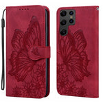 Custodia per telefono in pelle con flip orizzontale e motivo a farfalle in rilievo, effetto pelle retrò, For Samsung Galaxy S25 FE 5G, For Samsung Galaxy S25 5G, For Samsung Galaxy S25+ 5G, For Samsung Galaxy S25 Ultra 5G
