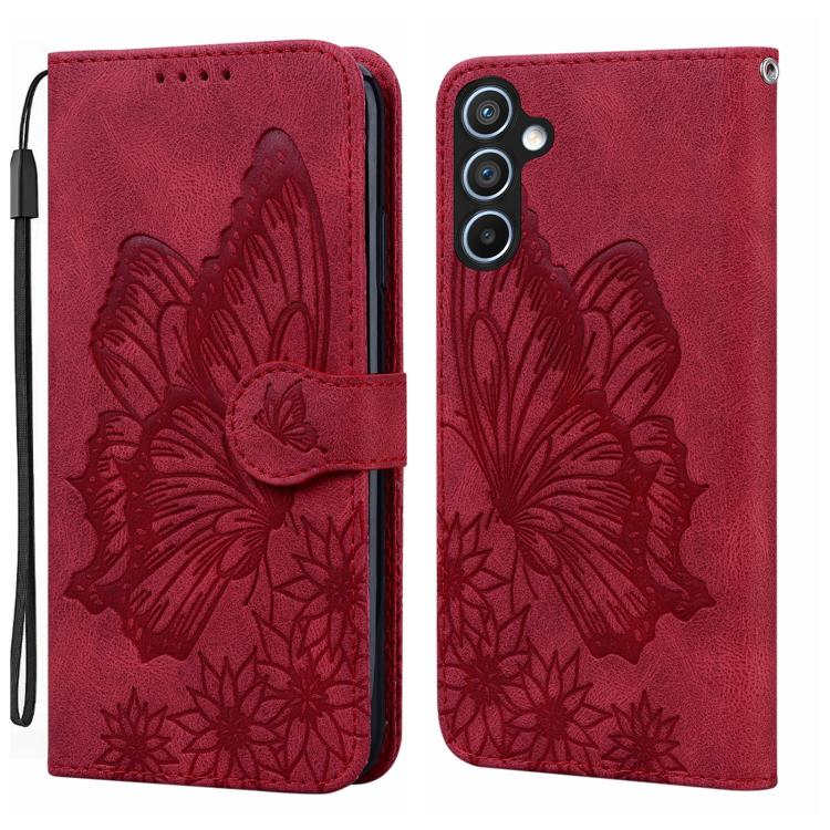 Custodia per telefono in pelle con flip orizzontale e motivo a farfalle in rilievo, effetto pelle retrò, For Samsung Galaxy S25 FE 5G, For Samsung Galaxy S25 5G, For Samsung Galaxy S25+ 5G, For Samsung Galaxy S25 Ultra 5G