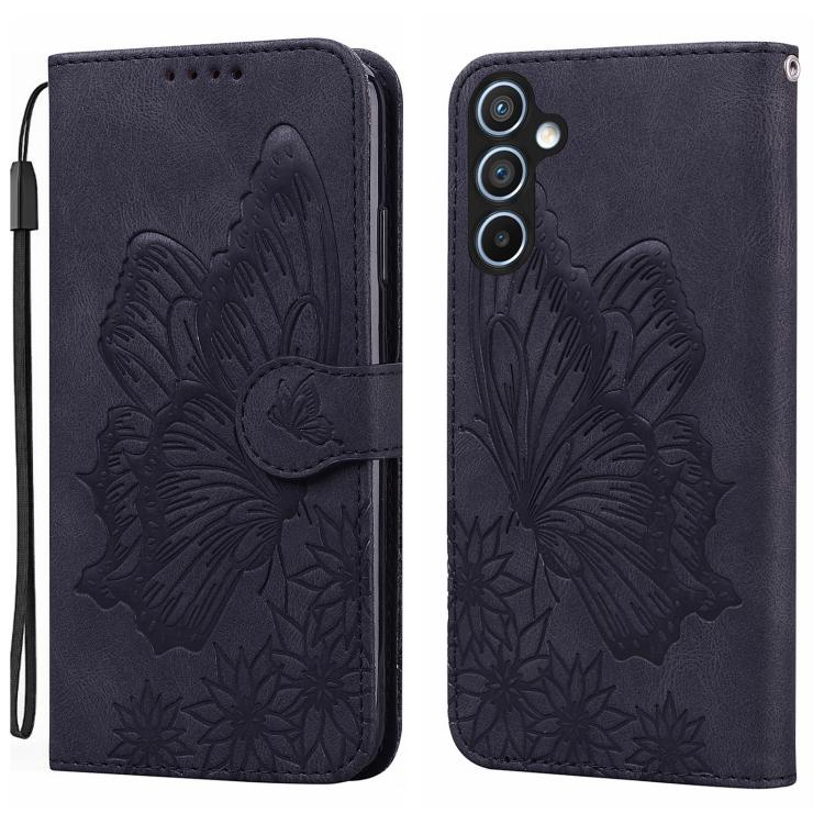 Custodia per telefono in pelle con flip orizzontale e motivo a farfalle in rilievo, effetto pelle retrò, For Galaxy S26 FE 5G, For Samsung Galaxy S26+ 5G, For Samsung Galaxy S26 Ultra 5G, For Samsung Galaxy S26 5G