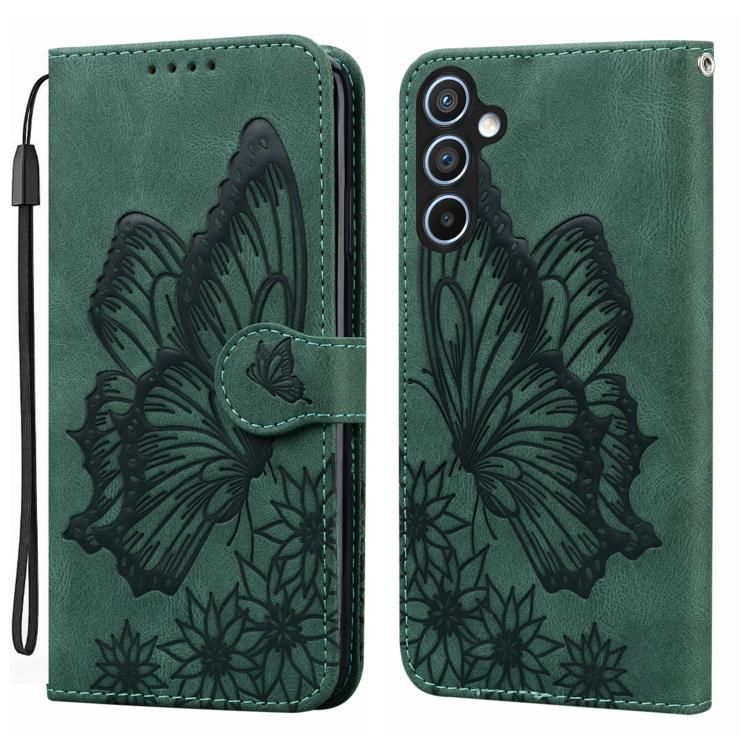 Custodia per telefono in pelle con flip orizzontale e motivo a farfalle in rilievo, effetto pelle retrò, For Galaxy S26 FE 5G, For Samsung Galaxy S26+ 5G, For Samsung Galaxy S26 Ultra 5G, For Samsung Galaxy S26 5G