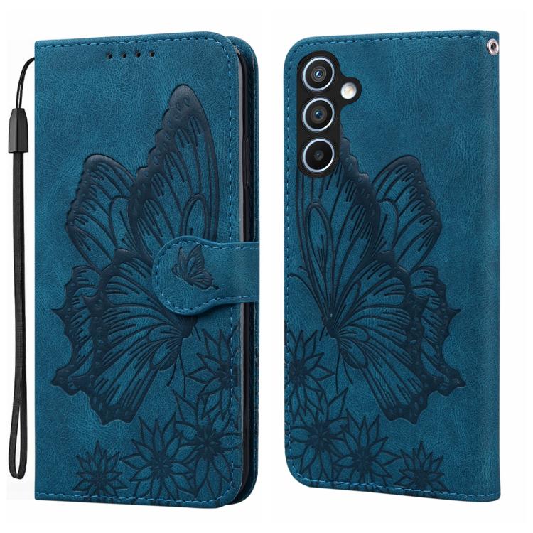 Custodia per telefono in pelle con flip orizzontale e motivo a farfalle in rilievo, effetto pelle retrò, For Galaxy S26 FE 5G, For Samsung Galaxy S26+ 5G, For Samsung Galaxy S26 Ultra 5G, For Samsung Galaxy S26 5G