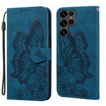 Custodia per telefono in pelle con flip orizzontale e motivo a farfalle in rilievo, effetto pelle retrò, For Galaxy S26 FE 5G, For Samsung Galaxy S26+ 5G, For Samsung Galaxy S26 Ultra 5G, For Samsung Galaxy S26 5G