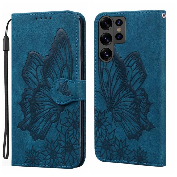Custodia per telefono in pelle con flip orizzontale e motivo a farfalle in rilievo, effetto pelle retrò, For Galaxy S26 FE 5G, For Samsung Galaxy S26+ 5G, For Samsung Galaxy S26 Ultra 5G, For Samsung Galaxy S26 5G