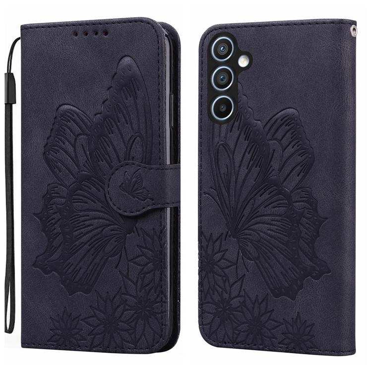 Custodia per telefono in pelle con flip orizzontale e motivo a farfalle in rilievo, effetto pelle retrò, For Galaxy S26 FE 5G, For Samsung Galaxy S26+ 5G, For Samsung Galaxy S26 Ultra 5G, For Samsung Galaxy S26 5G